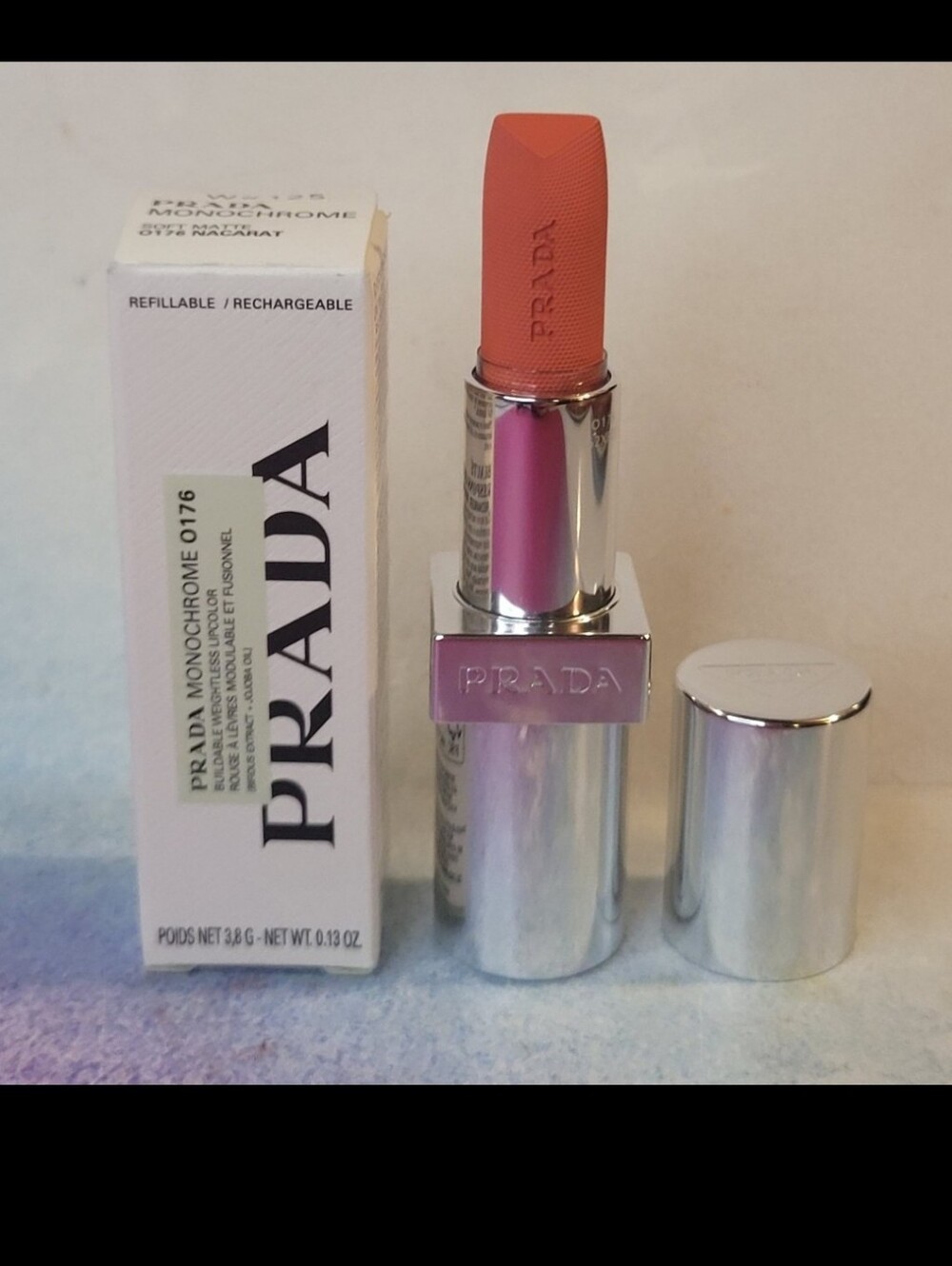 Prada Monochrome Soft Matte Lipstick Nacarat